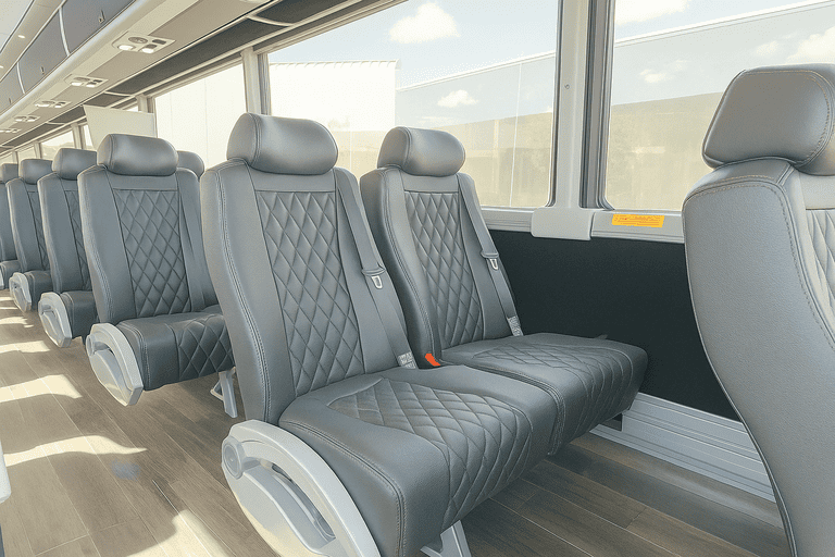 interior of Coach Bus Menifee charter bus